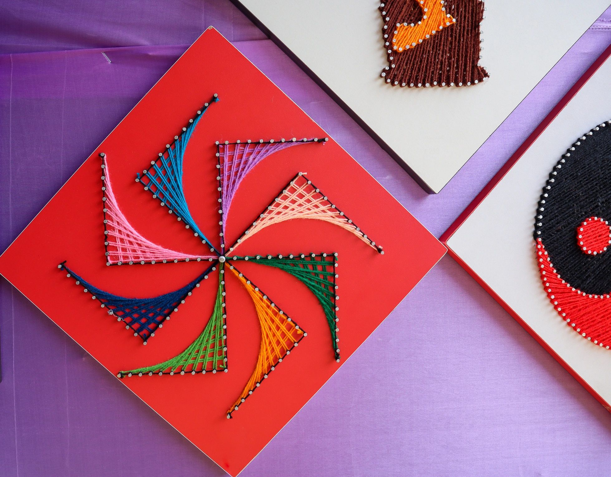 art pieces on display